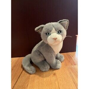 Vintage Anna club plush the leather tag line grey tabby cat